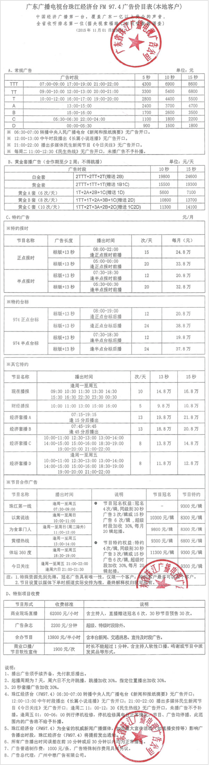 2016广东人民广播电台珠江经济广播 FM97.4广告报价表.png