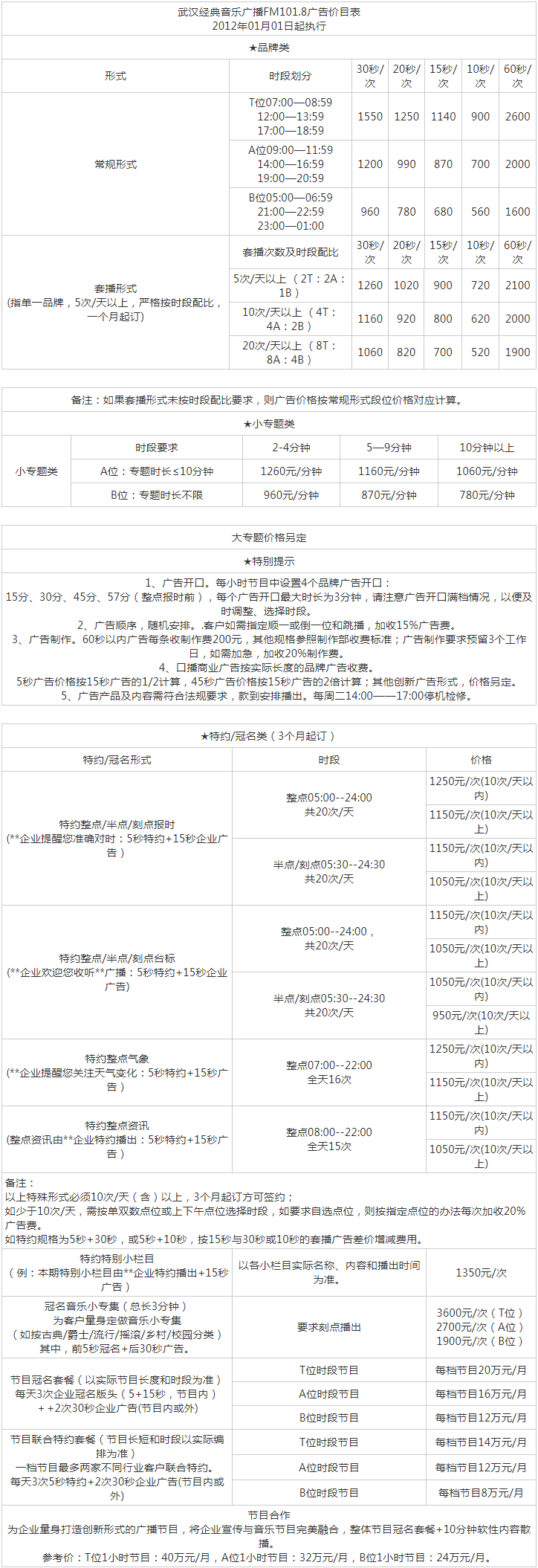 2012武汉人民广播电台音乐广播 FM101.8广告报价表.png