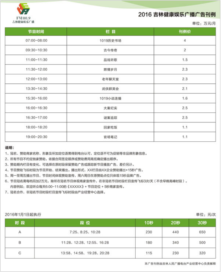 2016吉林人民广播电台健康娱乐广播 FM101.9广告报价表.png