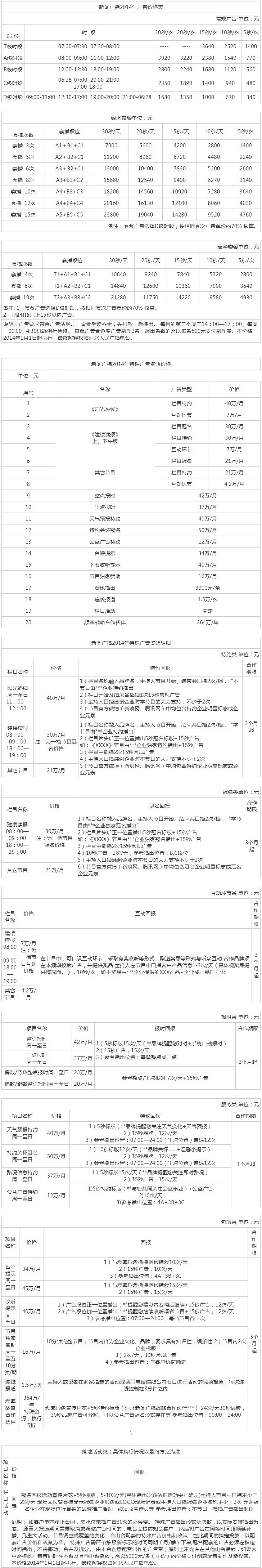 2014河北人民广播电台新闻广播FM104.3广告报价表.png