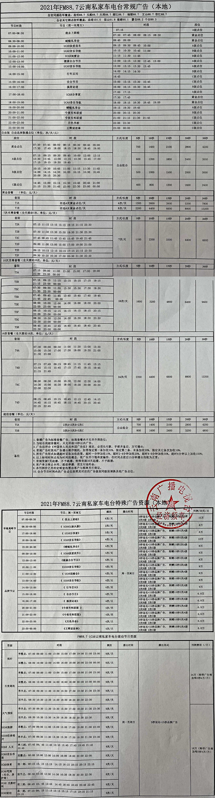 2021云南人民广播电台私家车88.7广告报价表.jpg